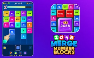 2048 Merge Number Blocks Puzzle Game