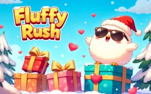Fluffy Rush: Santa's Stacking Adventure