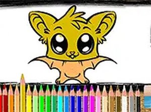 Charming Bat Coloring Activity